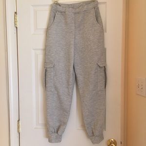 Gray Cargo Joggers